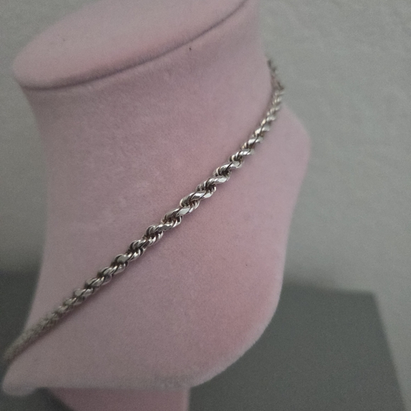 Sterling Silver Twisted Rope Design Necklace Southwestern Classic - Picture 6 of 11
